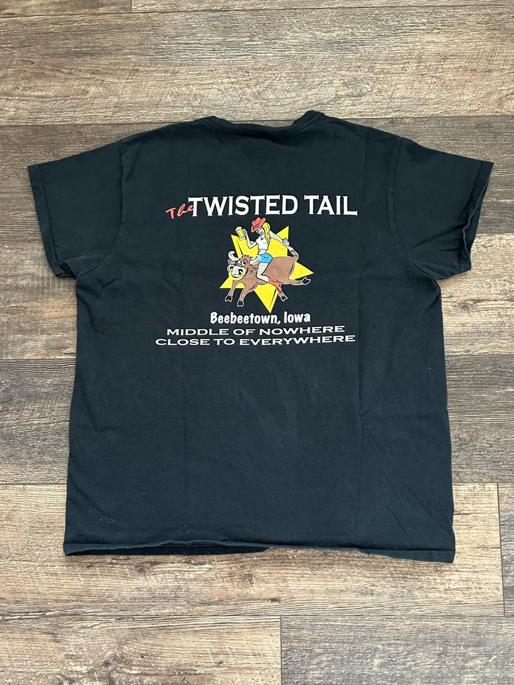 Vintage Rare The Twisted Tail Iowa Graphic T-Shirt Mens L | Biker Harley Style T